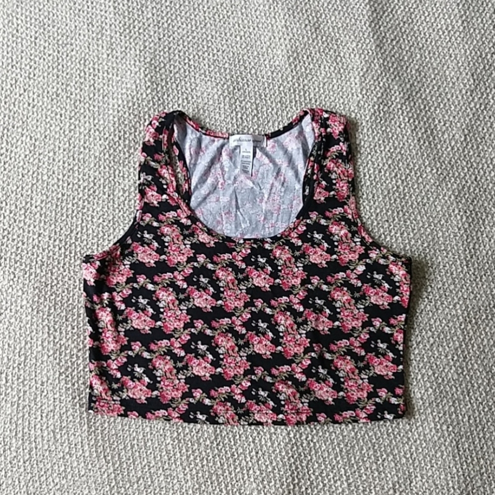 Floral Racerback Crop Top
